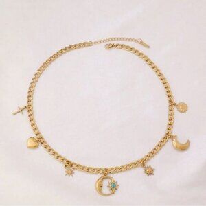 Boho moon necklace Q267